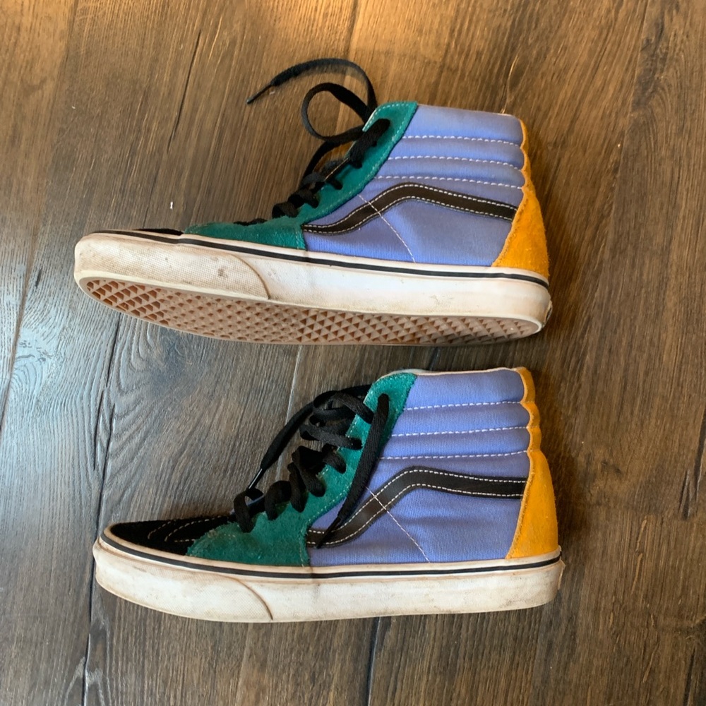 Vans sk8-hi colorblock suede skate high tops womens 10 men 8.5 Shoes